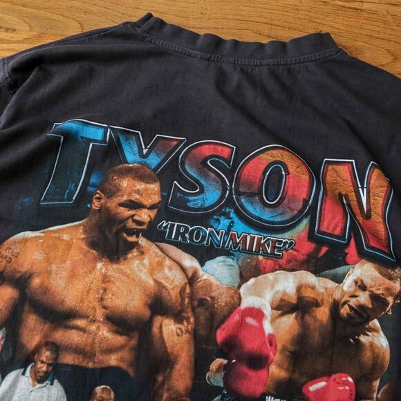 Marino Morwood Mike Tyson T Shirt All Over Print Double Sided Size L Rap‎ Tee - Picture 5 of 5